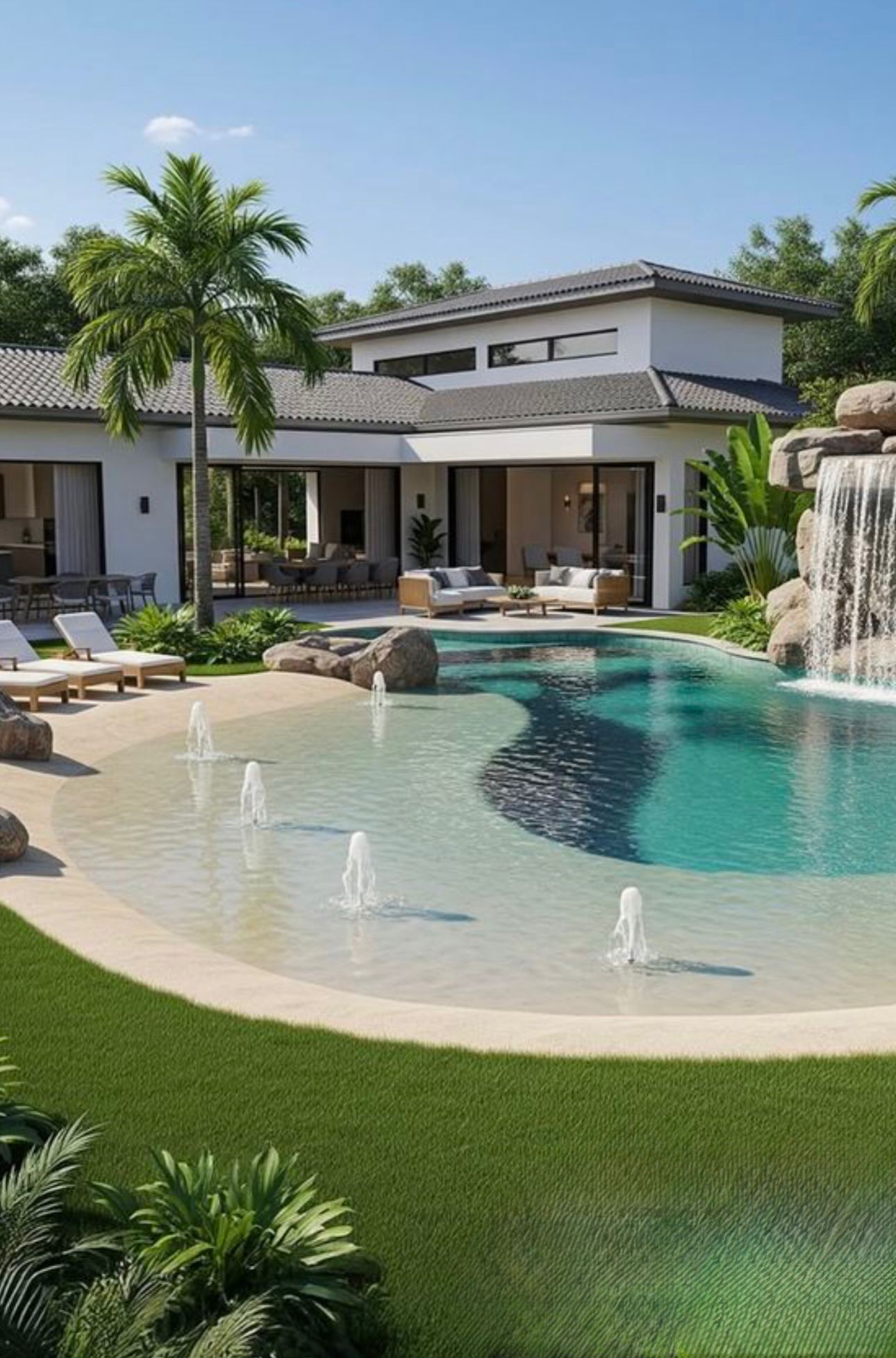 Villa Kumsal Plaj Havuzu Tasarımı